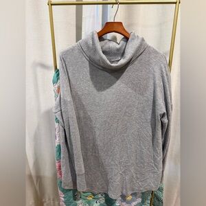 Falls Creek Light Gray Cowl Neck Sweater